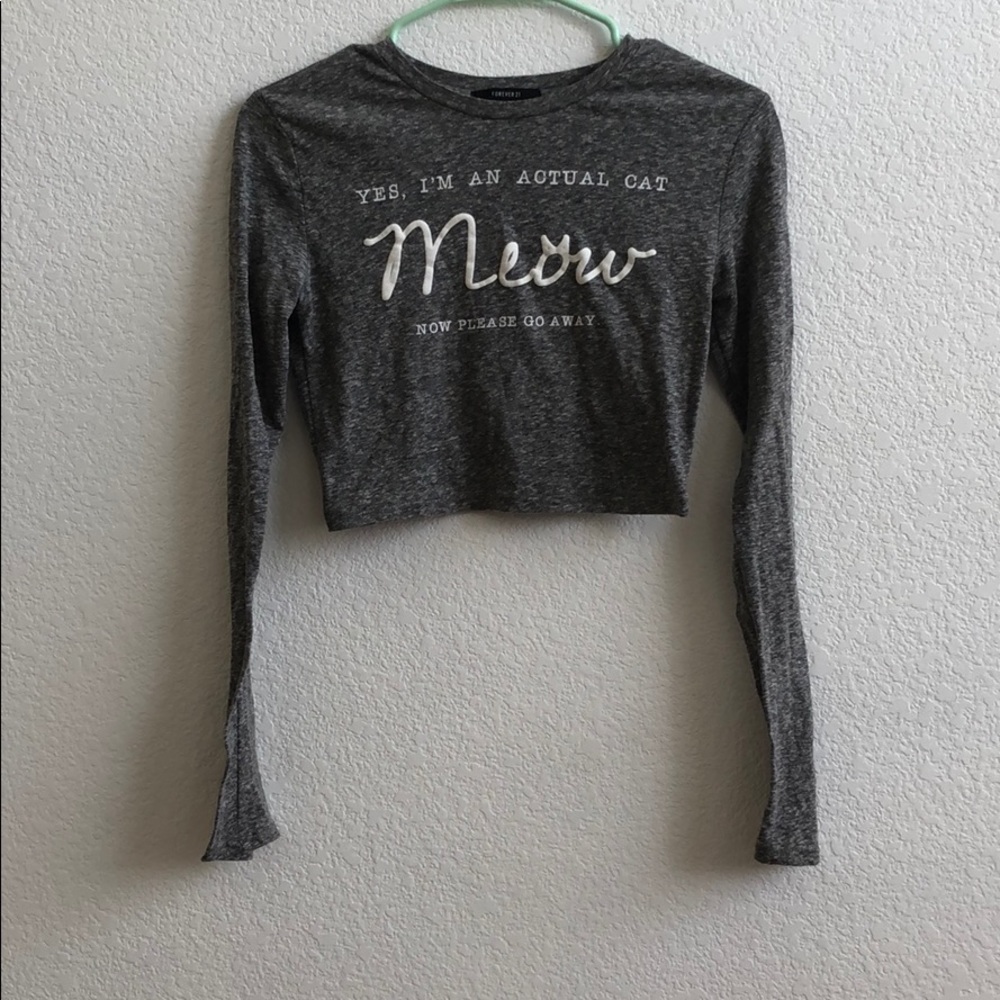 Forever 21 long sleeve crop top
